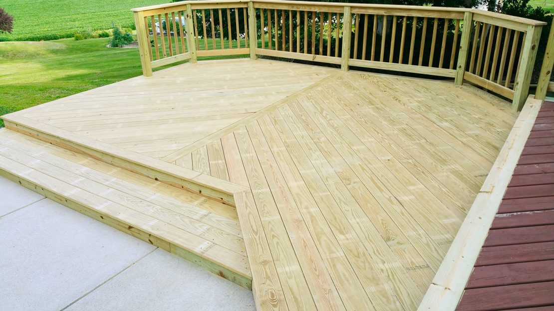 traditional treated decking